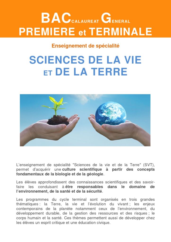 Sciences De La Vie Et De La Terre Lycée Francois Rabelais 